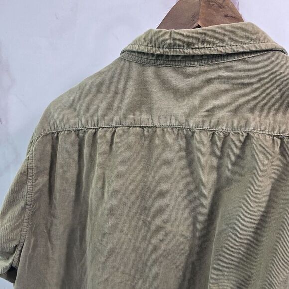 Tailor Vintage Shirt Mens XL Brown Corduroy Button Plaid Reversible Buffalo Blue - Picture 6 of 15